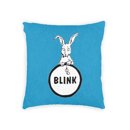 Discover blink early rabbit logo (before 182) Woven Pillows