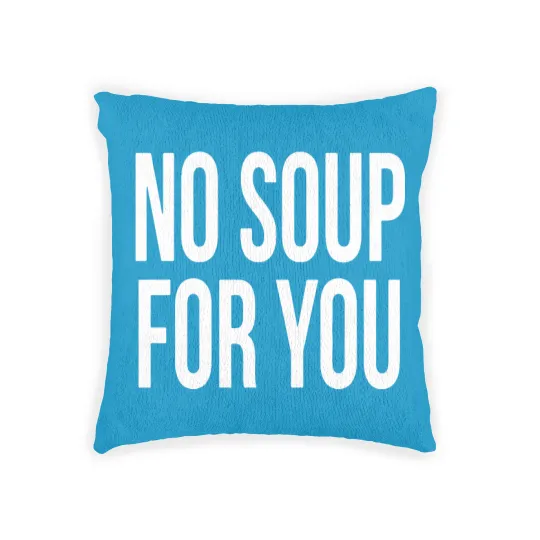 Discover No Soup For You Woven Pillows