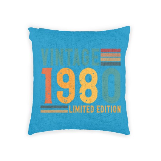 Discover Vintage 1980  42 Years Old Birthday Woven Pillows