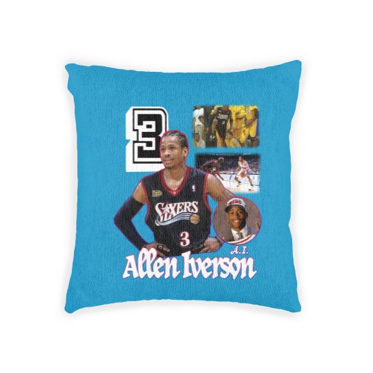 Discover Allen Iverson number 3 pro basketball player Woven Pillows