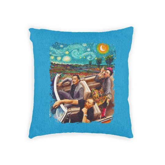 Discover Vincent-Van-Gogh-Frida-Salvador-Dali-Banksy-car    .png Woven Pillows