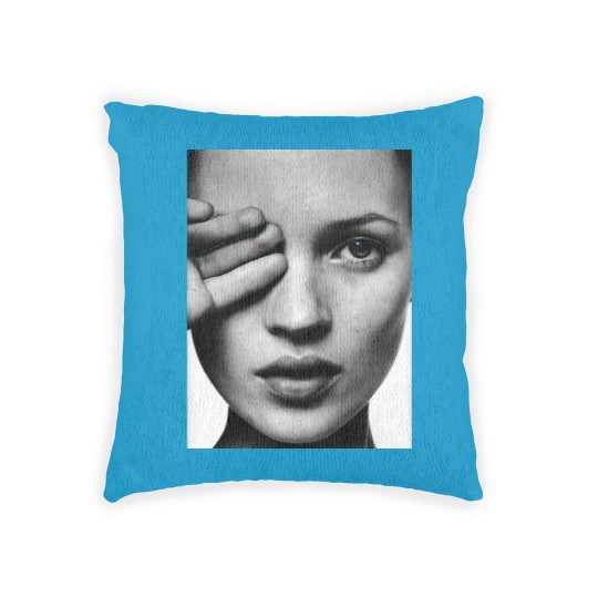 Discover Kate Moss Portrait Woven Pillows