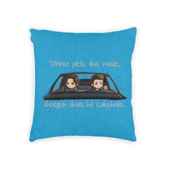 Discover SHOTGUN SHUTS HIS CAKEHOLE Woven Pillows