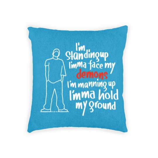 Discover I’m not afraid  - Eminem Lyrics Premium Woven Pillows