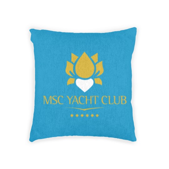 Discover MSC Yacht Club Logo Design Woven Pillows