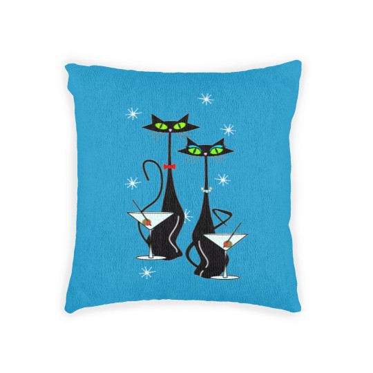 Discover MCM Atomic Cats Martini Time Woven Pillows
