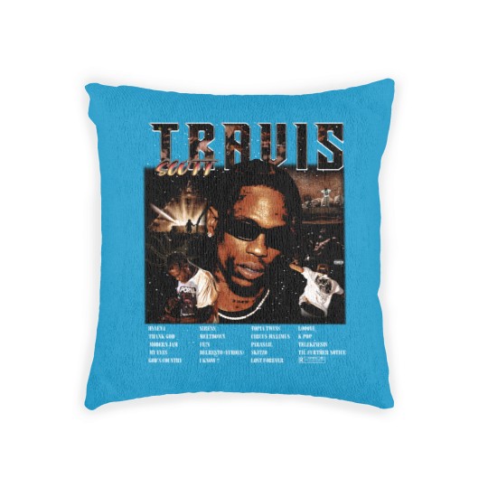 Discover Travis Scot Utopia Tracklist Woven Pillows, Vintage Travis Utopia Woven Pillows