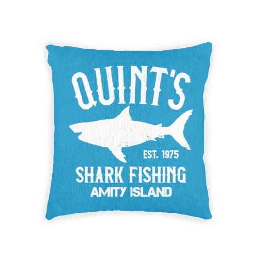 Discover Quint's Shark Fishing - Amity Island 1975 Woven Pillows