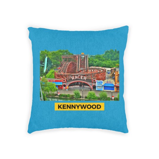 Discover Kennywood amusement park Woven Pillows