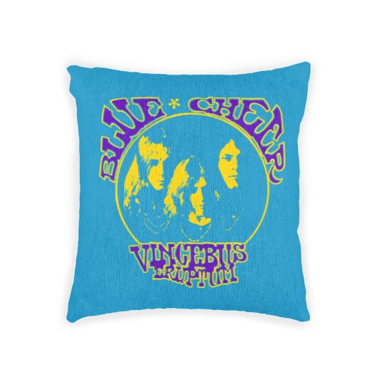Discover Blue Cheer Cream Band Woven Pillows