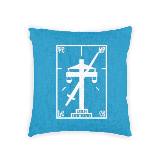Discover Terry Davis Temple Os Retro Logo Woven Pillows