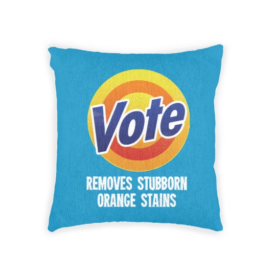 Discover Vote Removes Stubborn Orange Stains - Grunge ver Woven Pillows