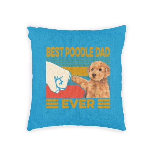 Discover Poodles Vintage Best Poodle Dad Ever dog lover Fathers Day 211 Poodle dog Woven Pillows