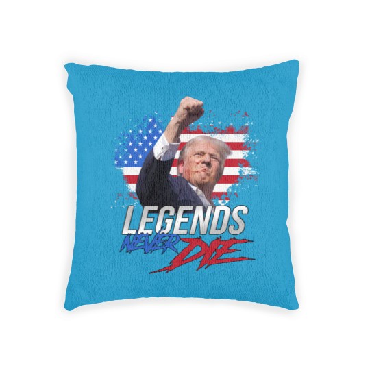 Discover Trump Legends Never Die Dark Woven Pillows, Trump Fight 2024 Woven Pillows