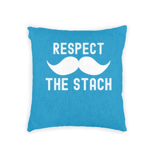 Discover funny mustache respect the stache t Woven Pillows