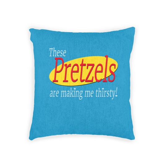 Discover these pretzels are making me thirsty Woven Pillows