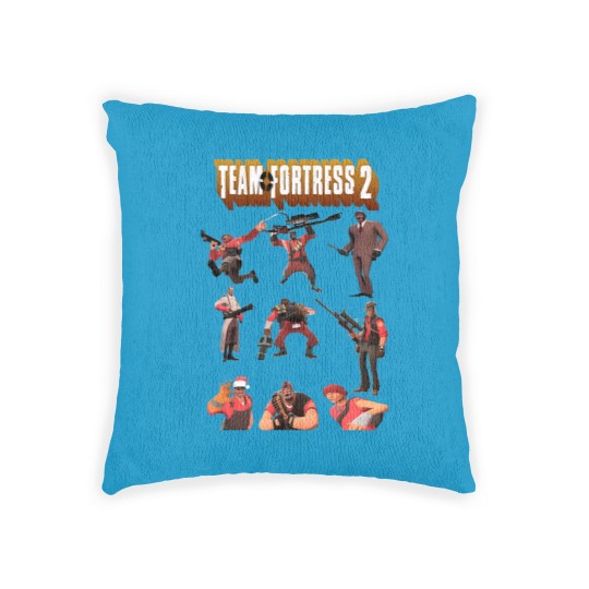 Discover Team fortress all characters classes with tf logo classic Woven Pillows Woven Pillows