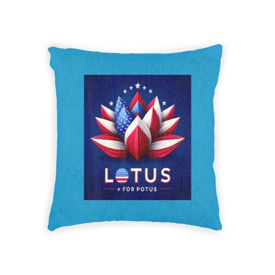 Discover lotus for potus kamala for president 2024 Woven Pillows