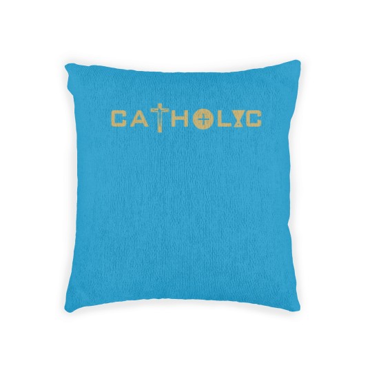 Discover Catholic in Gold - Catholic - Woven Pillows