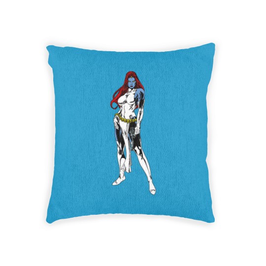 Discover Mystique Sticker.png Woven Pillows