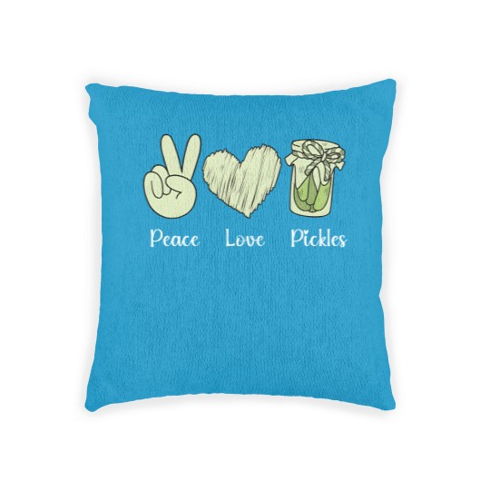 Discover Funny Pickle Woven Pillows, Peace Love Pickles Woven Pillows