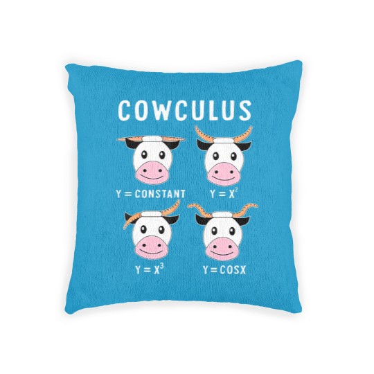 Discover Cowculus Funny Math Math Geometry Teacher Math Lover Woven Pillows