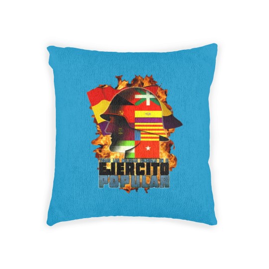 Discover Brigadas Internacionales No Pasaran Spanish Civil warr Red Star Raised Fist Revolution 3836 Woven Pillows