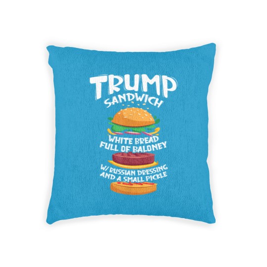 Discover Trump Sandwich Sign Funny Sandwich Day Sandwiches Pun 1979 Woven Pillows