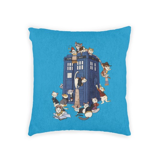 Discover Doctor Cat Woven Pillows, Doctor Who Woven Pillows, Time Lord Woven Pillows