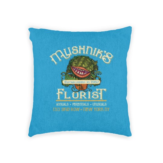 Discover Mushnik's Florist Seymour Worn Woven Pillows