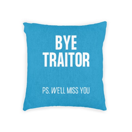 Discover BYE TRAITOR Funny New Job Coworker Leaving Good Luck Congrats Banter Office Jokes Woven Pillows