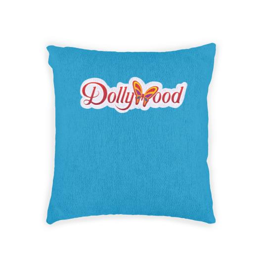 Discover Dollywoods logo Woven Pillows