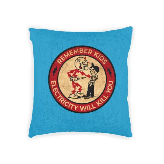 Discover Electricity Will Kill You Vintage Woven Pillows