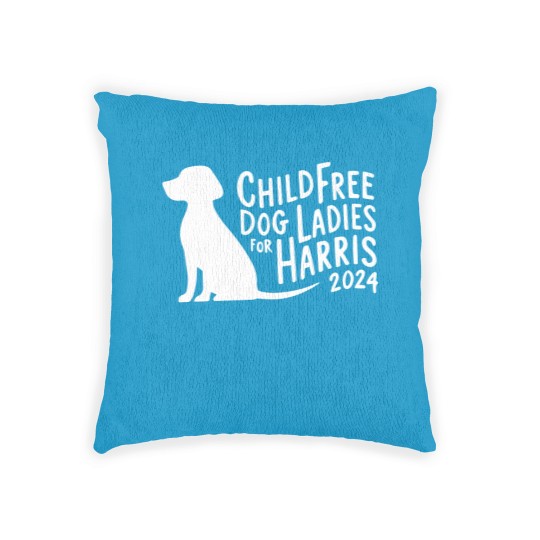 Discover Childfree Dog Ladies Woven Pillows, Harris 2024 Cat Woven Pillows, Funny Kamala Harris Graphic Woven Pillows