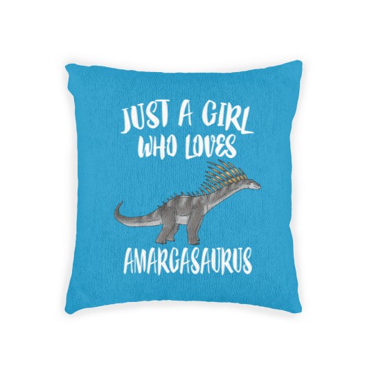 Discover Just A Girl Who Loves Amargasaurus Dinosaur Woven Pillows