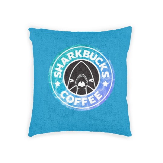 Discover Sharkbucks Logo [Water] Woven Pillows