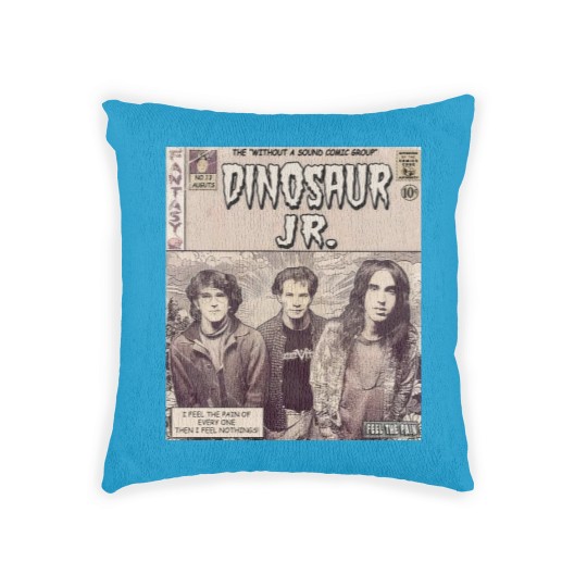 Discover Dinosaur Jr. Comic 90s Woven Pillows, Dinosaur Jr Woven Pillows Fan Gifts, Dinosaur Jr Vintage Woven Pillows
