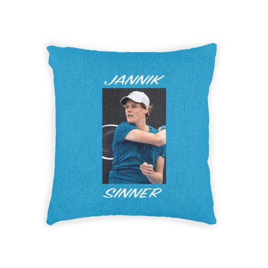 Discover JANNIK SINNER TENNIS Cottonrulz Oversize White Woven Pillows