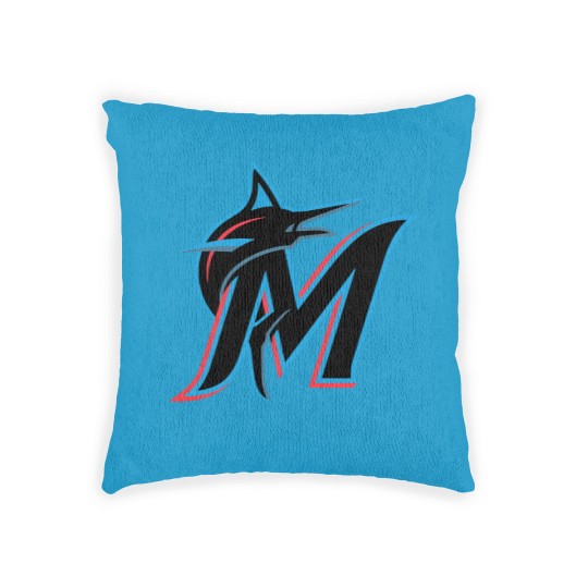 Discover The Miami Marlins Baseball Team Woven Pillows