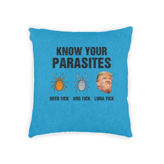 Discover Know Your Parasites Deer Tick Dog Tick Luna Tick Woven Pillows