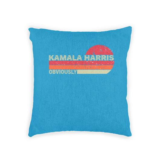 Discover Retro Kamala Obviously Harris Obviously Woven Pillows