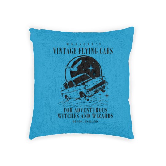 Discover Vintage Flying Car Woven Pillows, Potter Gifts, Weasley Woven Pillows