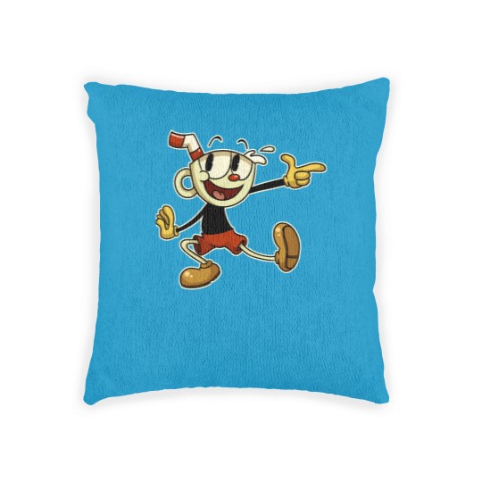 Discover Cuphead , cuphead, cuphead and mugman, cuphead game, cagney carnation, cuphead cagney carnati Essent Woven Pillows