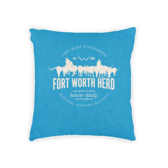 Discover fort worth texas stockyards and rodeo cowboy desig t Woven Pillows