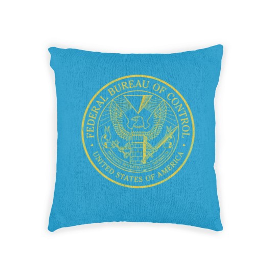 Discover Federal Bureau of Control  Control Game Logo  Distressed Logo Woven Pillows