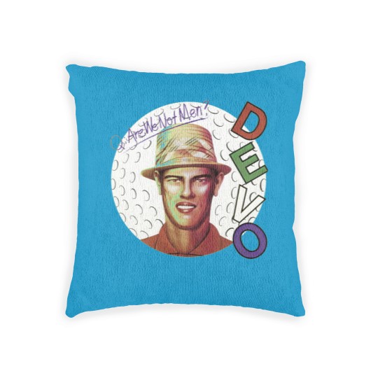Discover Devo - Q Are We Not Men A We Are Devo Woven Pillows