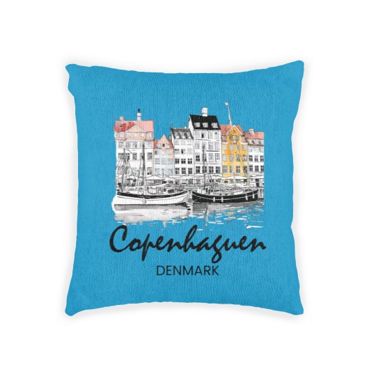 Discover Copenhagen Denmark Woven Pillows