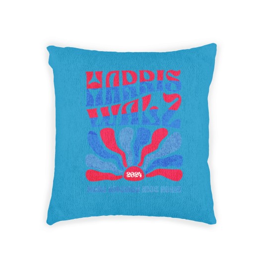 Discover Harris Walz 2024 Vintage Boho Groovy Retro red Blue Kamala Harris 2024 - Harris Walz 2024 - Woven Pillows