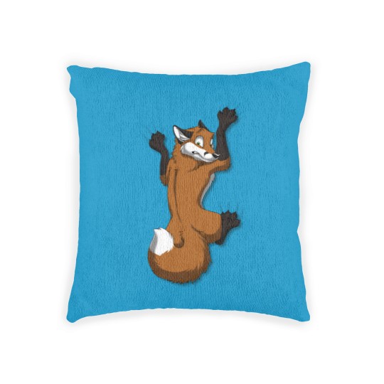 Discover Clinging Red Fox Woven Pillows