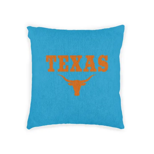 Discover texas tx american longhorn united states font Woven Pillows